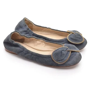 Ballerine da donna See by Chloe con bordo zip fiocco 36/6 grigio scamosciato punta tonda - Foto 1 di 7