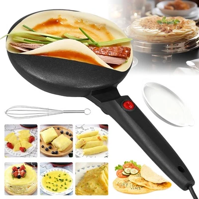 600W Crepes Maker Elektrisch mit Temperaturregelung Antihaftbeschichtung Ø 20cm - Bild 1 von 4