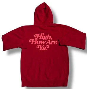 Jeffree Star Cosmetics High How Are Ya Red Medium Hoodie Sweatshirt Youtube 420 - Picture 1 of 5