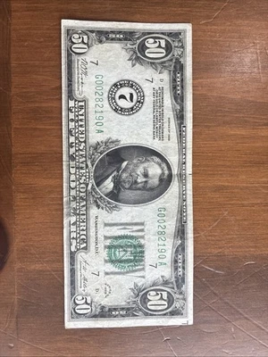 1928 50 dollar bill REDEEMABLE IN GOLD G00282190A - Image 1 of 2