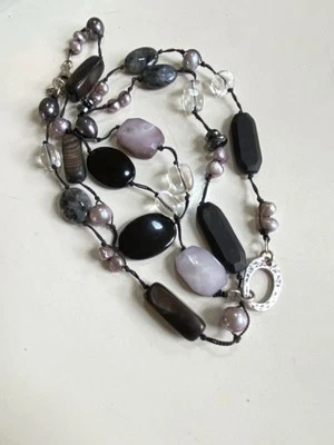 Collar Silpada “Centro” 925 Perla Cristal Satinado ++ Collar Estación Foto 1 de 4