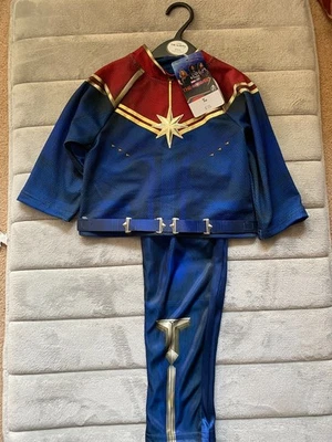 Captain Marvel Girls Costume Age 5-6 - Image 1 of 4