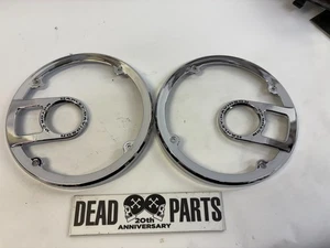 Anillos de ajuste de altavoz cromados Harley bonitos - Imagen 1 de 4