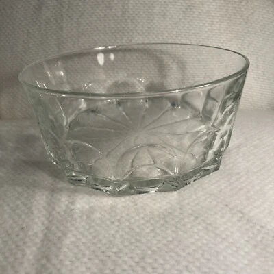 De colección Duralex Saint Gobain Huella Pulgar Vidrio Transparente Ensaladera Servir Cuenco Francia 10"  Foto 1 de 4