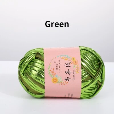 300G Solid Metallic Shiny Edge Ribbon DIY Hand-knit Trimming for Craft Handmade - Image 1 of 4