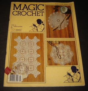 Magic Crochet Patterns Magazine #5 Doilies Edgings Centerpieces Runners Coasters - Picture 1 of 2