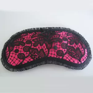Schlafmaske Augenmaske Schlafbrille Augenbinde Millesia Myriade Spitze Pink - Bild 1 von 4