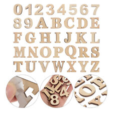  36 Pcs Cursive Wooden Letters Craft English Alphanumeric Blank
