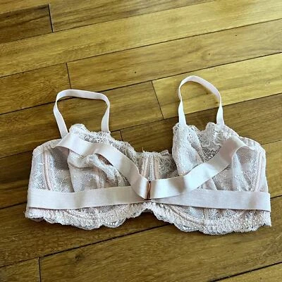 NWT Adore Me Light Pink Lace Front Strap Unpadded Bra Size 36DDD - Image 1 of 4