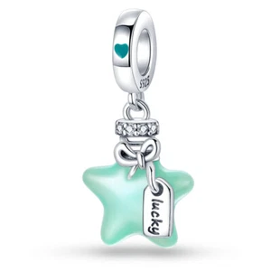 PANDACH Charm Anhänger 925 Sterling Silber Stern Glow für Damen Armband Geschenk - Bild 1 von 5
