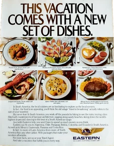 Eastern Airlines This Vacation Comes with a new set of Dishes 1986 VTG Print Ad - Picture 1 of 1