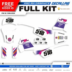 YAMAHA PW50 MOTOCROSS Super Durable MX Graphics Decals Set Stickers Kit Decallab - Bild 1 von 7