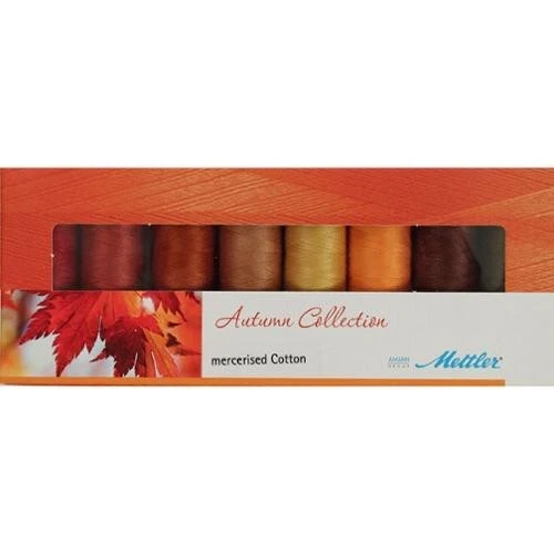 Mettler Silk Finish THREAD AUTUMN COLLECTION 50wt  8 SPOOLS 100% Cotton 164 Yds - Image 1 of 1