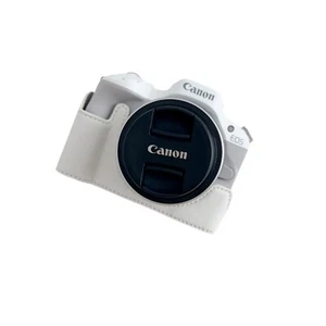 Canon R50 R100 Camera Leather Half Body Base Case for Canon EOS R50 EOS R100 - Picture 1 of 17