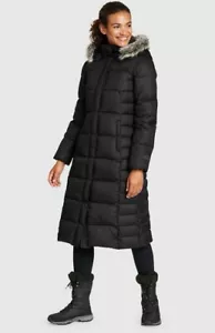 Women’s Lodge Down Duffle Coat Eddie Bauer Size XL Black Brand New - Picture 1 of 4