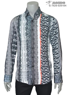 CAMISETA M de Mondo con patrón de piel de serpiente multicolor de moda italiana para hombre Foto 1 de 3