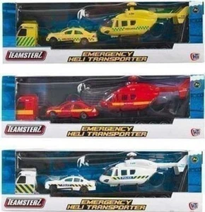 Merchandising Teamsterz: Grandi Giochi - Camion Trasporto Elicottero Die Cast (A - Foto 1 di 1