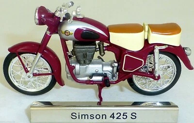 Simson 425S Motorrad Moped 425 S rot DDR 1:24 ATLAS 7168101 NEU OVP LA2 µ - Bild 1 von 4