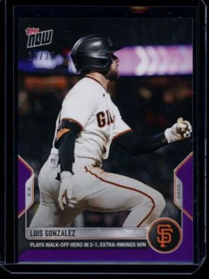 2022 Topps Now #323 Luis Gonzalez Purple Parallel Card #d 23/25 - Image 1 of 2