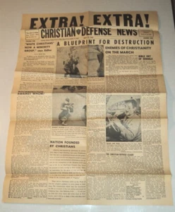 NAZIONI ARIANE fondatore RICHARD BUTLER Broadside con 2 LETTERE a SPYRO AGNEW - Foto 1 di 5