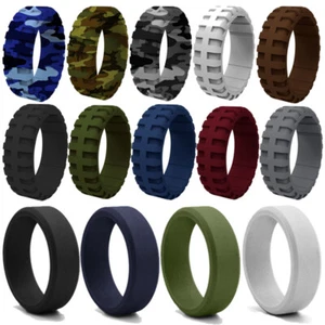 Anello di fidanzamento matrimonio silicone uomo donna fascia gomma palestra - Foto 1 di 26