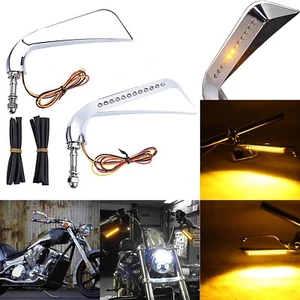 AXE Mirrors LED Sequential Turn Signals Indicator for Harley FLHT Bad Boy Dyna - Imagen 1 de 10