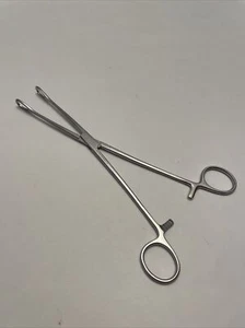 Jarit 114-107 Foerster Sponge Forceps, Serrated, Straight, 9-5/8” - Picture 1 of 4
