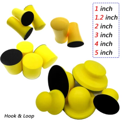 Ø 1/2/3/4/5" Hook and Loop Sandpaper Backing Pads Blocks Hand Sanding Polishing - Image 1 of 4