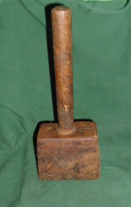 Antique! Taper Head Wood Block Hammer - Mallet Beautiful Surface Original - Picture 1 of 10