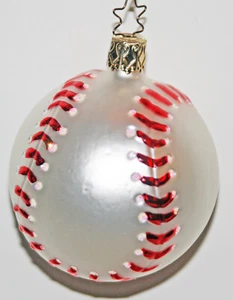 WEIHNACHTSSCHMUCK BASEBALL JE 1 BOX GLASKUGEL STICHE HÄNGENDER STERN - Bild 1 von 1