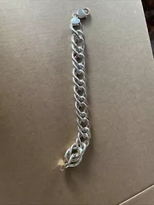 Vintage Sterling Silver 925 Curb Chain Bracelet 7” Very Light To Wear. - Picture 1 of 5