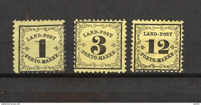 Germany State Baden 1862 Rural postage Due stamps MH/Mint 16682 - Image 1 of 2