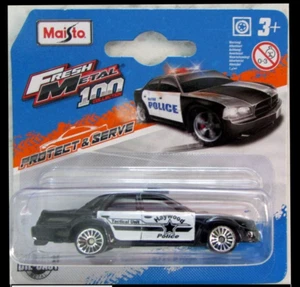 Maisto Fresh Metal Black and White Maywood Police Car 2023 - Picture 1 of 2