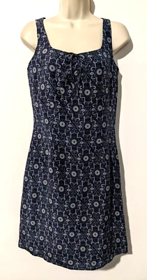 Vestido de seda Merona para mujer sin mangas estampado geométrico talla 6 forro adjunto usado en excelente estado Foto 1 de 4