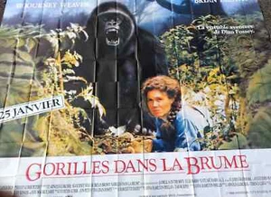 Affiche cinéma film Gorilles dans la brume 1988 - format géant 4 x 3 m - Photo 1/1