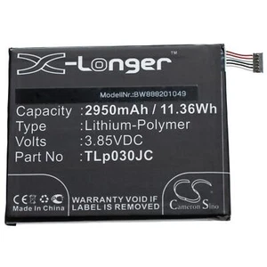 Battery for Alcatel A3A XL 4G A3 XL A3 XL Dual SIM TIM XL 2018 2950mAh - Picture 1 of 4