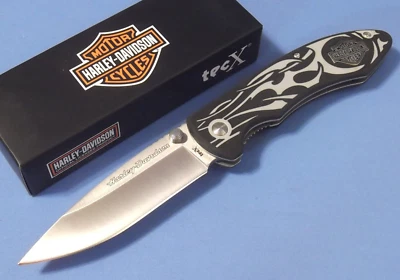 Cuchillo HARLEY-DAVIDSON 52116 Case Tec X Negro Gris Llama Linerlock 4 1/2" cerrado Foto 1 de 4