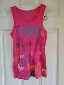 NEU Mädchen rosa "Free Spirit" Tanktop von SO, Größe 14 - Bild 1 von 3