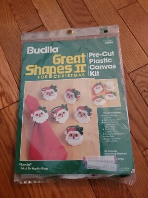 NAPKIN RING SET OF SIX - PLASTIC CANVAS KIT - Image 1 of 2