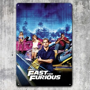 Póster metálico de la película Two Fast Two Furious - Letrero de hojalata coleccionable - 20x30 cm - Imagen 1 de 5