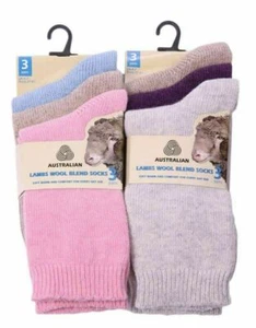 Ladies Australian Lambs Wool Blend Extra Warm Thick Womens Thermal Socks - Picture 1 of 7