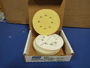 Norton 30242 Hook & Sand 120 Grit , Discs, 5" x 8 Hole (A290), Pack of 50 - Picture 1 of 5