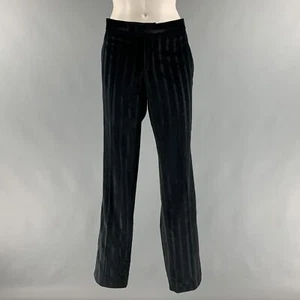 D&G by DOLCE & GABBANA Size 34 Black Stripe Cotton Viscose Dress Pants - Picture 1 of 7