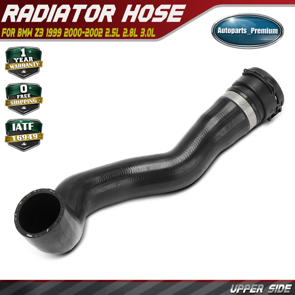 Upper Molded Coolant Hose w/ Quick Connect Fitting for BMW Z3 1999 2000-2002 Gas - Image 1 of 4