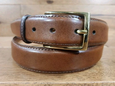 Cinturón de cuero de vaca esmaltado marrón Martin Dingman para hombre talla 36 hecho a mano en América Foto 1 de 4