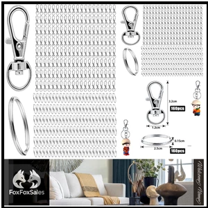 360° Drehbarer Karabiner | 160 Stück Metall | Langlebig - Bild 1 von 8