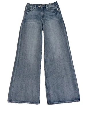 Pantalones de mezclilla suaves ajustables para mujer Habitual Wild Leg peso pluma talla 0/25 azul oscuro Foto 1 de 4