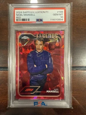 2024 Topps Chrome Sapphire F1 – Nigel Mansell Legends RED /5 – Ultra Short Print - Image 1 of 3