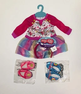 My Life As Hello Kitty Rainbow Outfit With Headband for 18" Dolls +2Prs Of Shoes - Picture 1 of 12