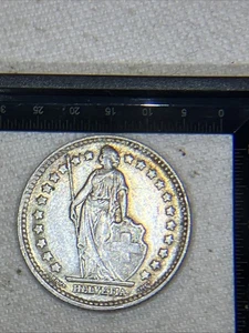 1 Franken Franc 1953 B Schweiz Suisse Helvetica Silbermünze - Bild 1 von 2